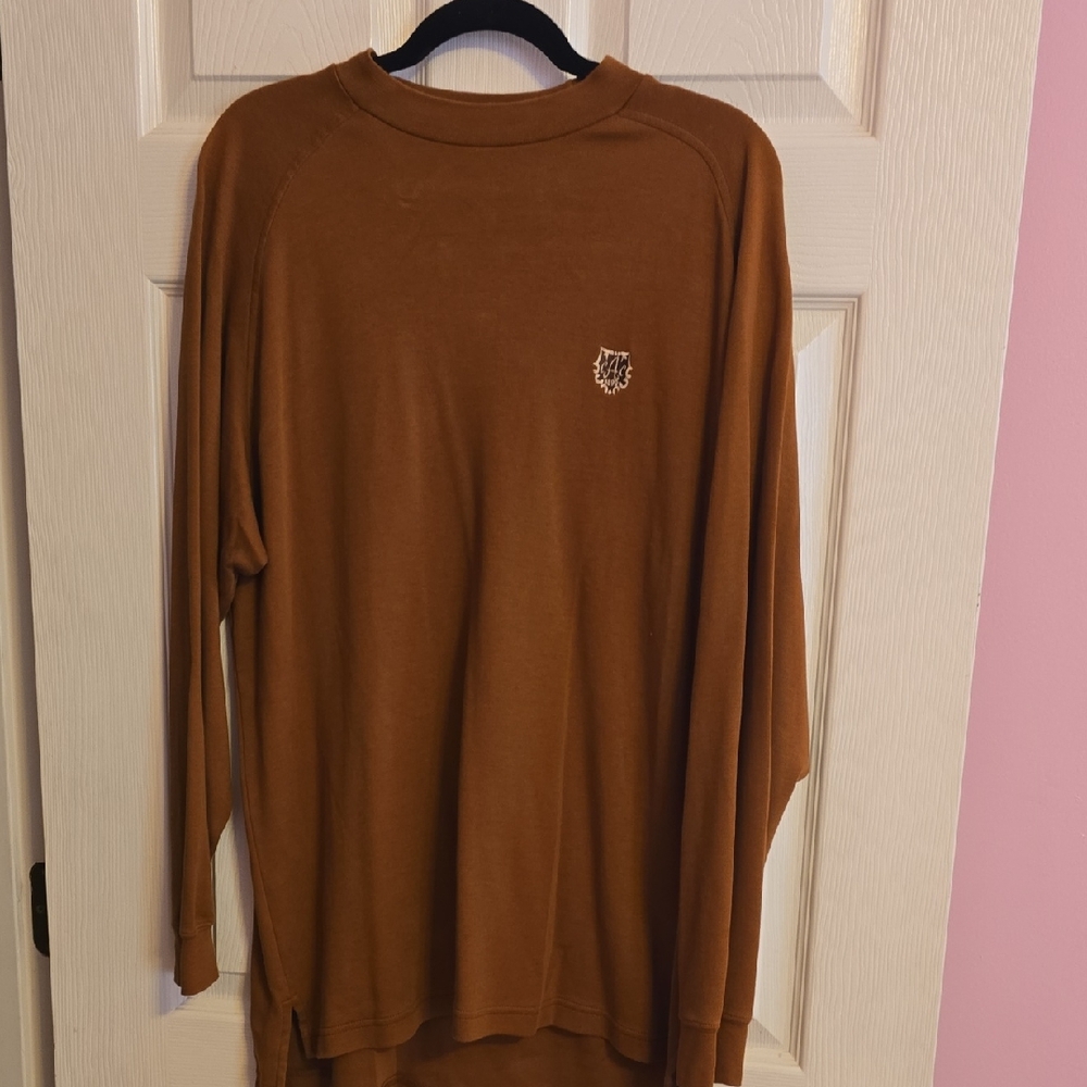 Peter Millar Rust Long Sleeve Shirt